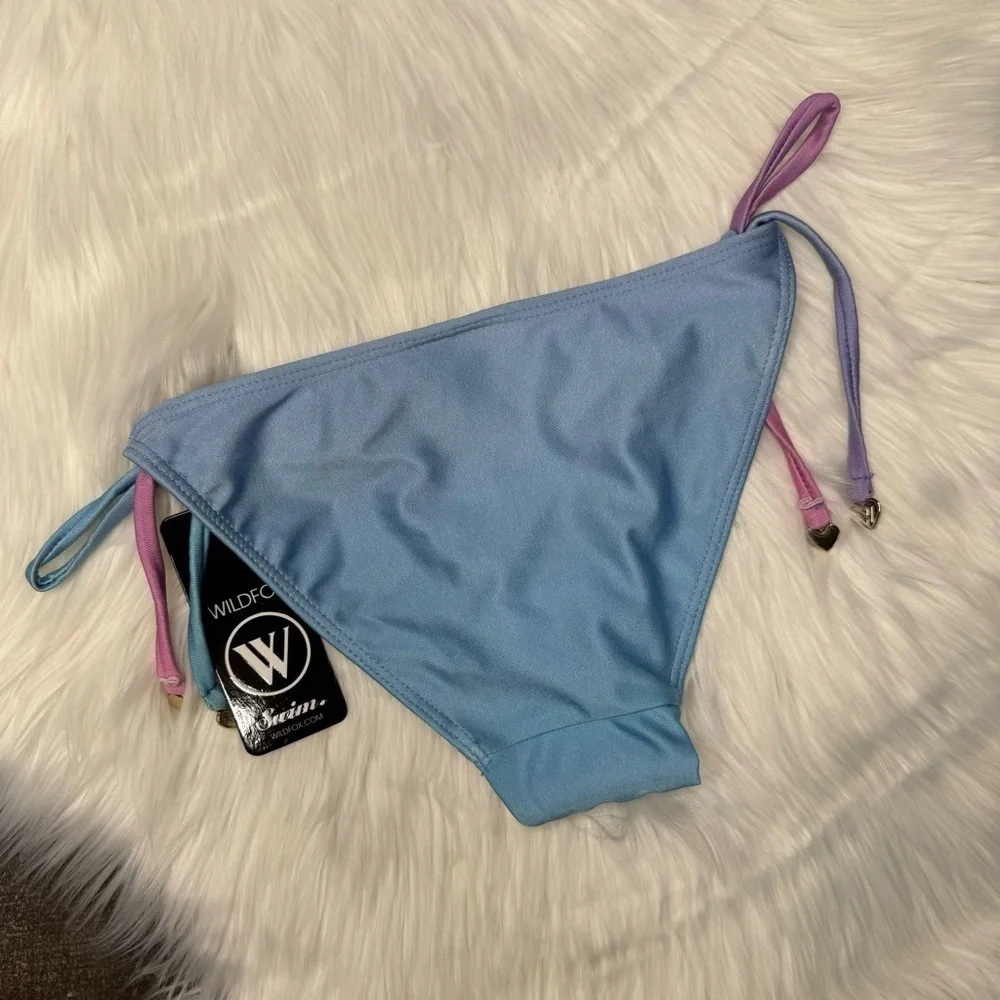 NWT Wildfox Blue/Purple Ombré String Bikini XS
